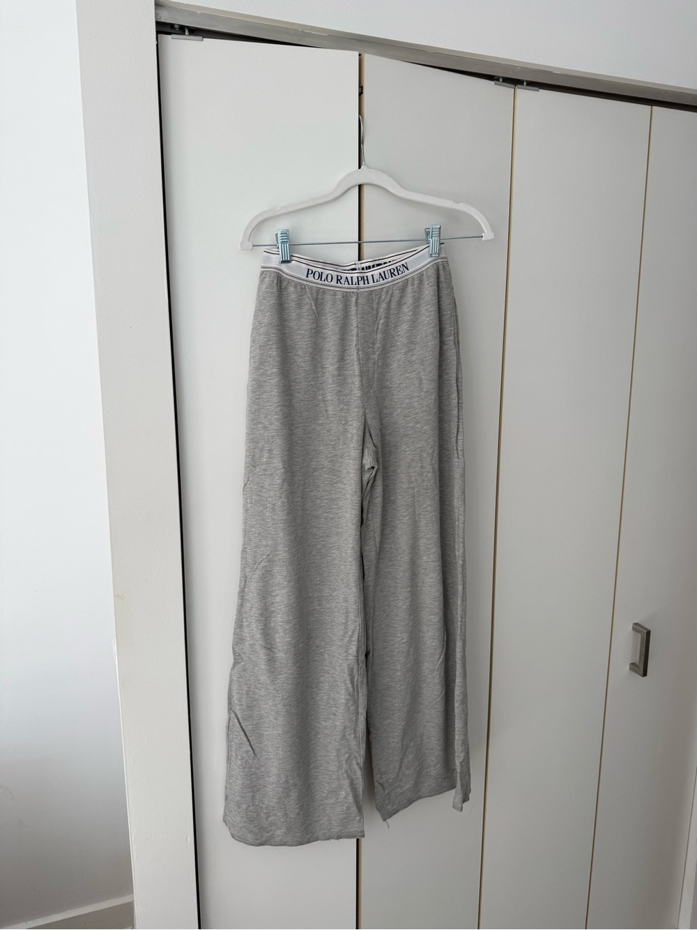 Polo by Ralph Lauren Light Gray Wide-Leg Lounge Pants